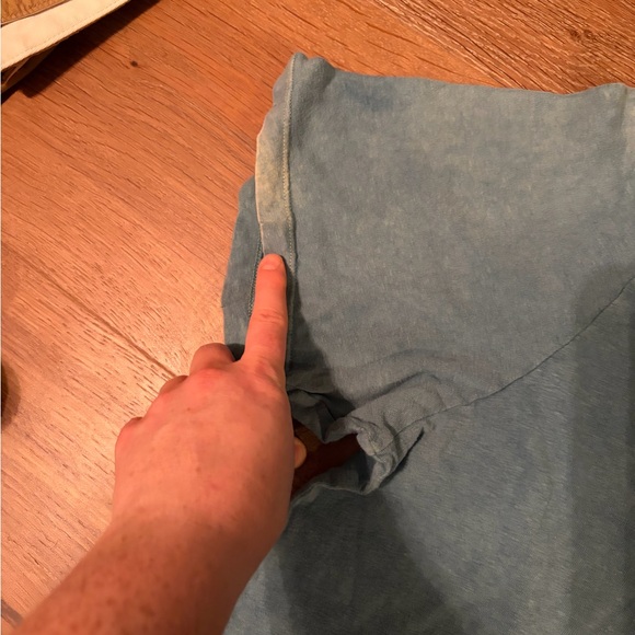 Imogene + Willie Men’s XXL Faded Blue Crew Neck T-Shirt with Pocket - Picture 7 of 7